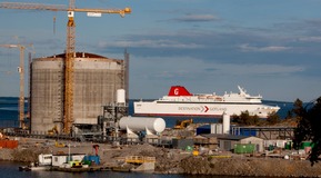 The LNG tank in Nynäshamn, Sweden.
